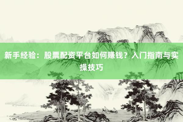 新手经验：股票配资平台如何赚钱？入门指南与实操技巧