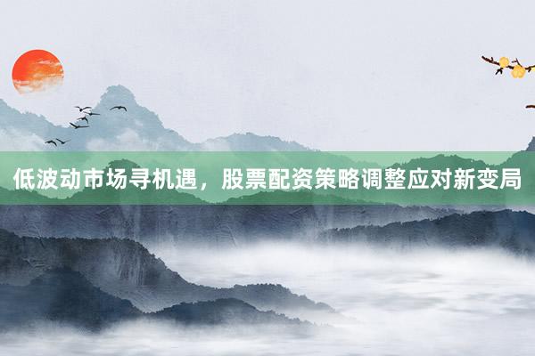 低波动市场寻机遇，股票配资策略调整应对新变局