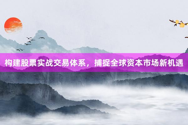 构建股票实战交易体系，捕捉全球资本市场新机遇