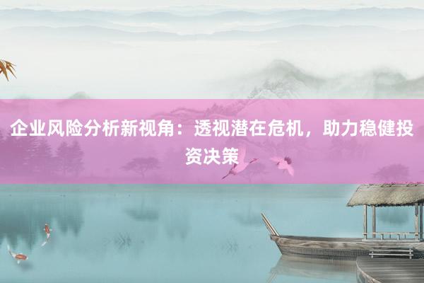 企业风险分析新视角：透视潜在危机，助力稳健投资决策