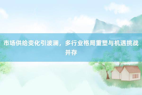 市场供给变化引波澜，多行业格局重塑与机遇挑战并存